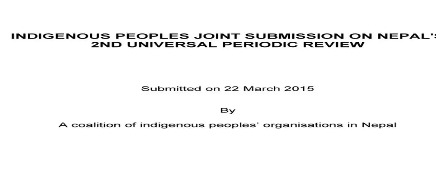 Indigenous Peoples Joint Submission on Nepal's 2nd Universal Periodic Review