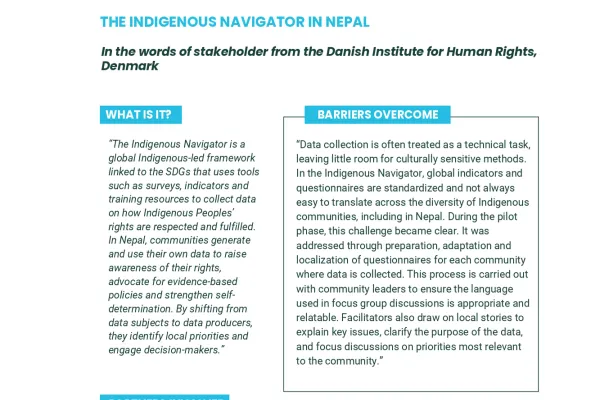 UN Features Nepal’s Indigenous Navigator as a Global Good Practice for the 2027 SDG Report