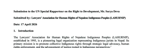 Submission to the UN Special Rapporteur on the Right to Development, Mr. Surya Deva